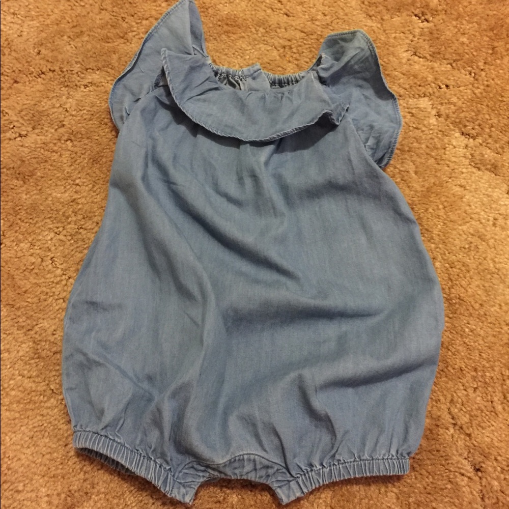 Infant girls denim romper 6-12 months